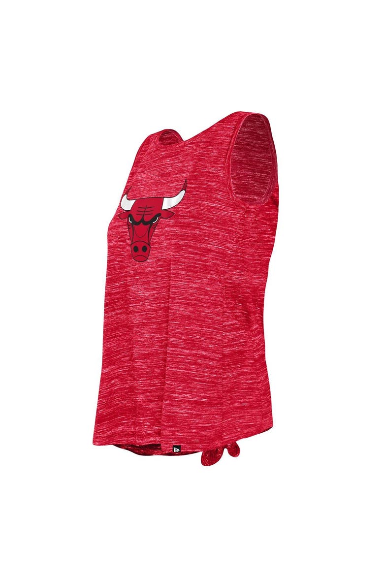 Women's New Era Red Chicago Bulls Space Dye Active Tank Top, Alternate, color, Red