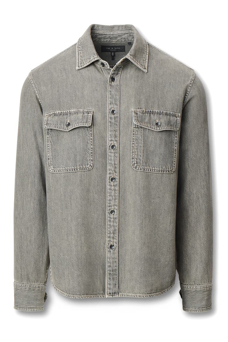 Jack Engineered Denim Button-Up Shirt, Alternate, color, GRYOL