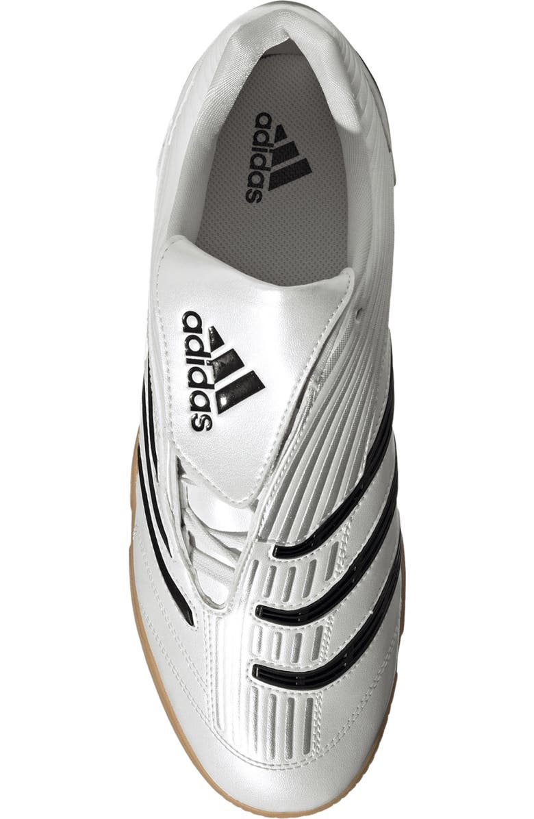 adidas Gender Inclusive Predator Sala Soccer Sneaker, Alternate, color, Zero Metallic/ Black/ Gum