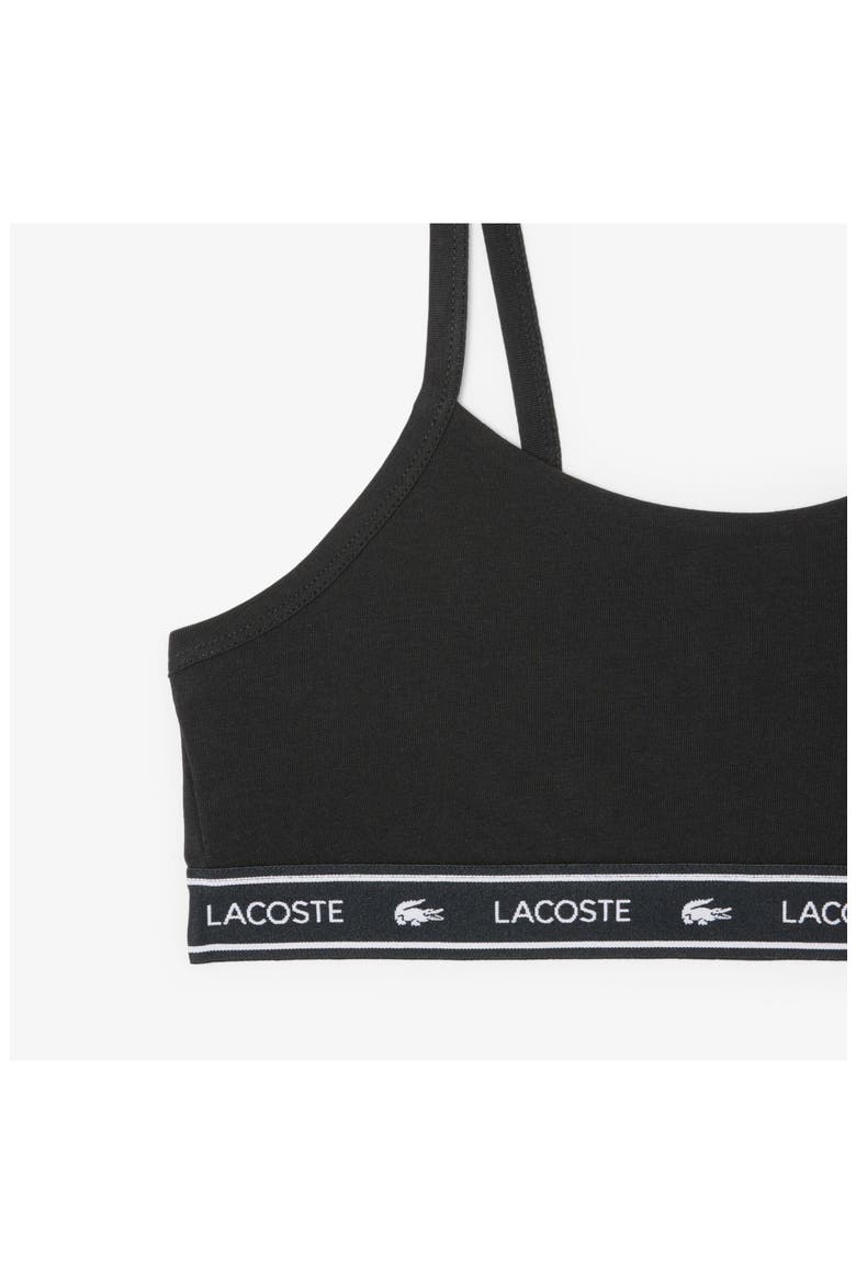 Stretch Cotton Bralette, Alternate, color, BLACK