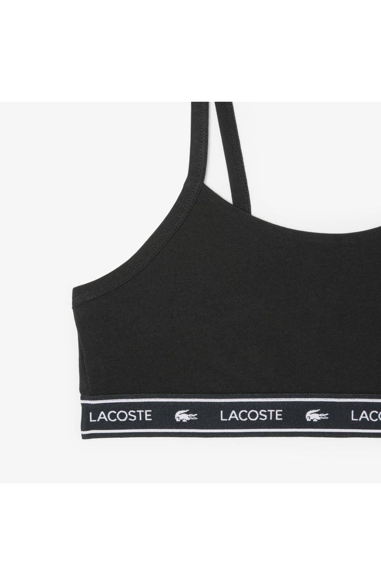 Lacoste Stretch Cotton Bralette, Alternate, color, Black