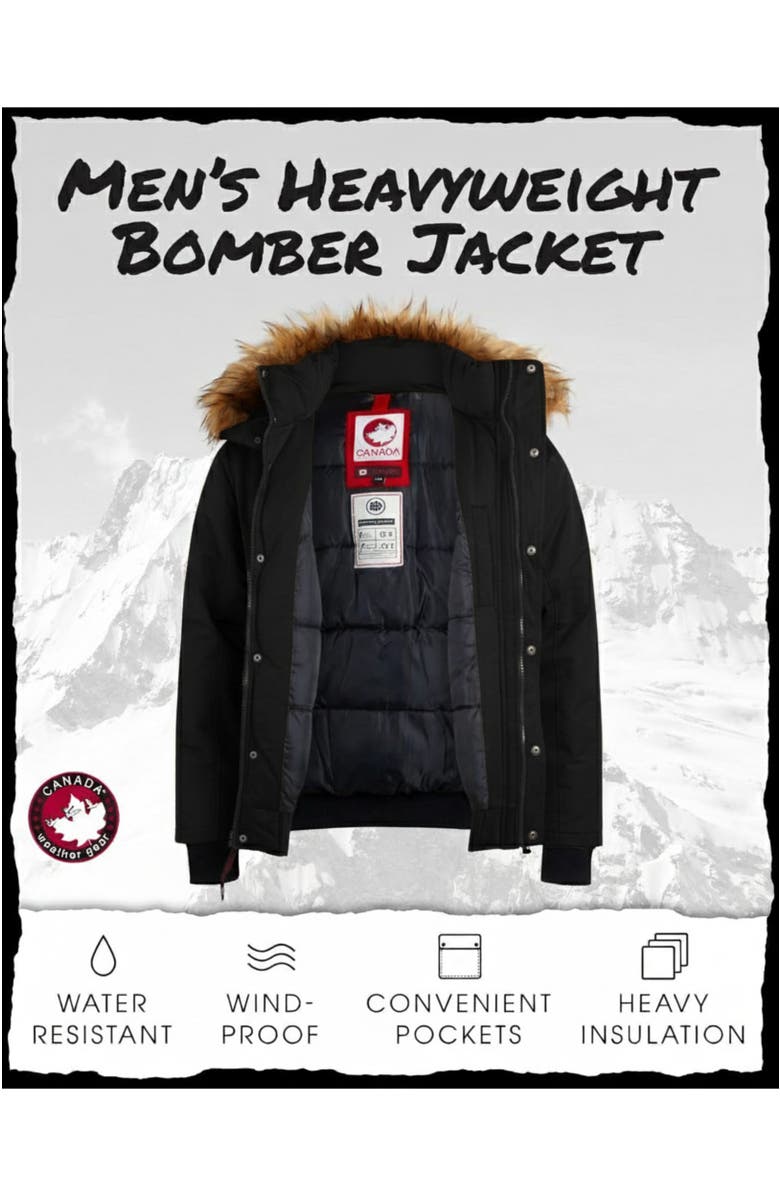 CANADA WEATHER GEAR Men's Heavyweight Bomber Jacket, Alternate, color, 