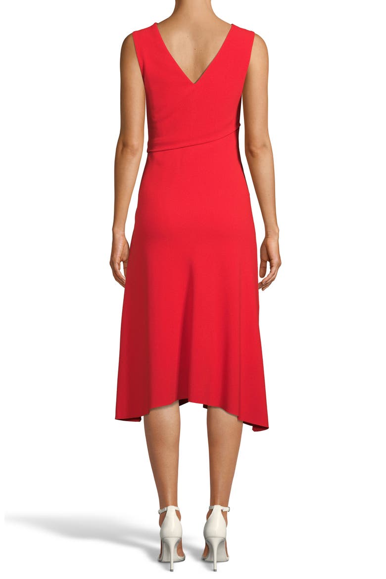 Asymmetrical Draped Dress, Alternate, color, POPPY