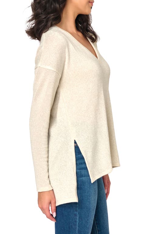 Gibsonlook V-neck High-low Tunic In Gray