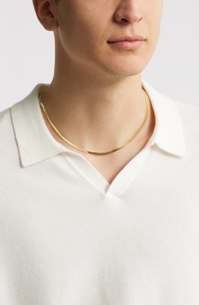 Nordstrom Herringbone Chain Necklace, Alternate, color, Gold