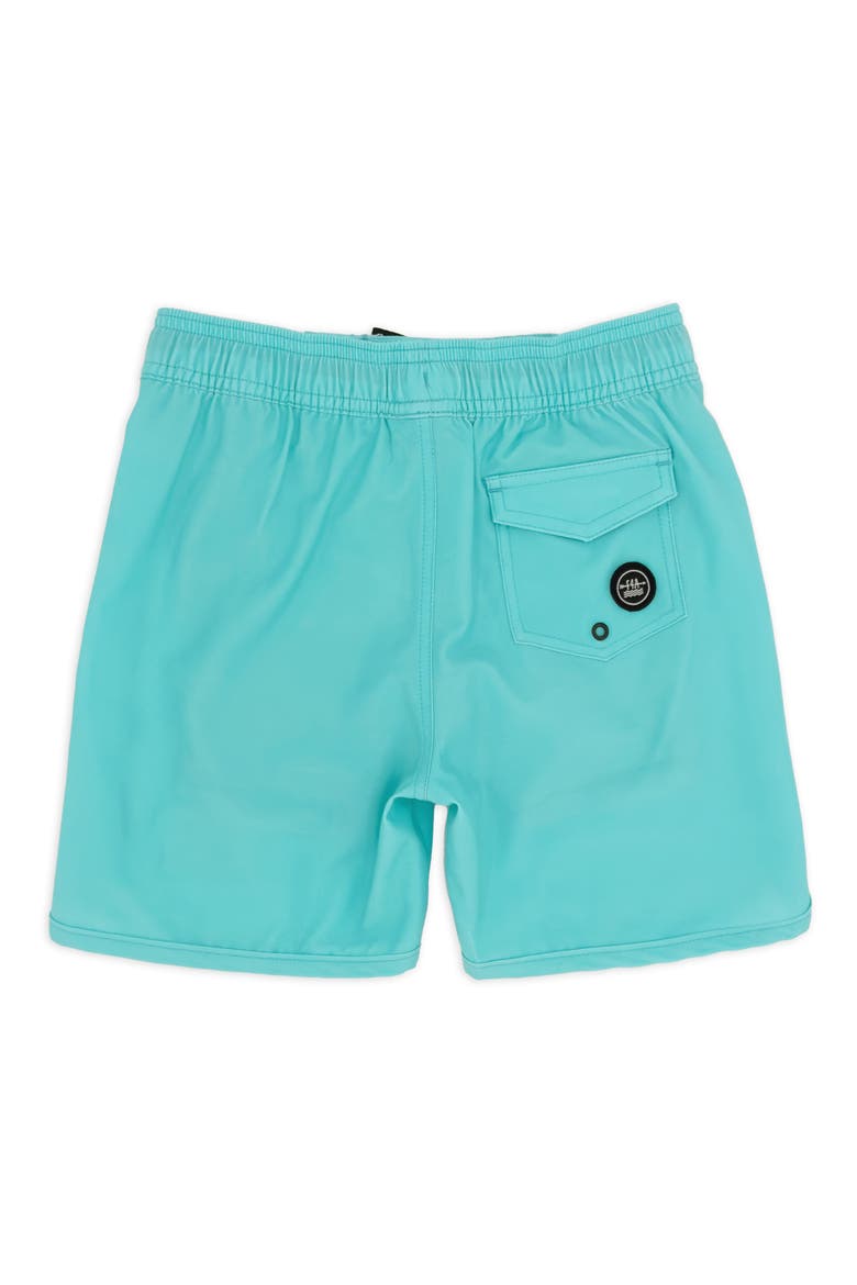 Kids' Scallop Board Shorts, Alternate, color, OCEAN BLUE