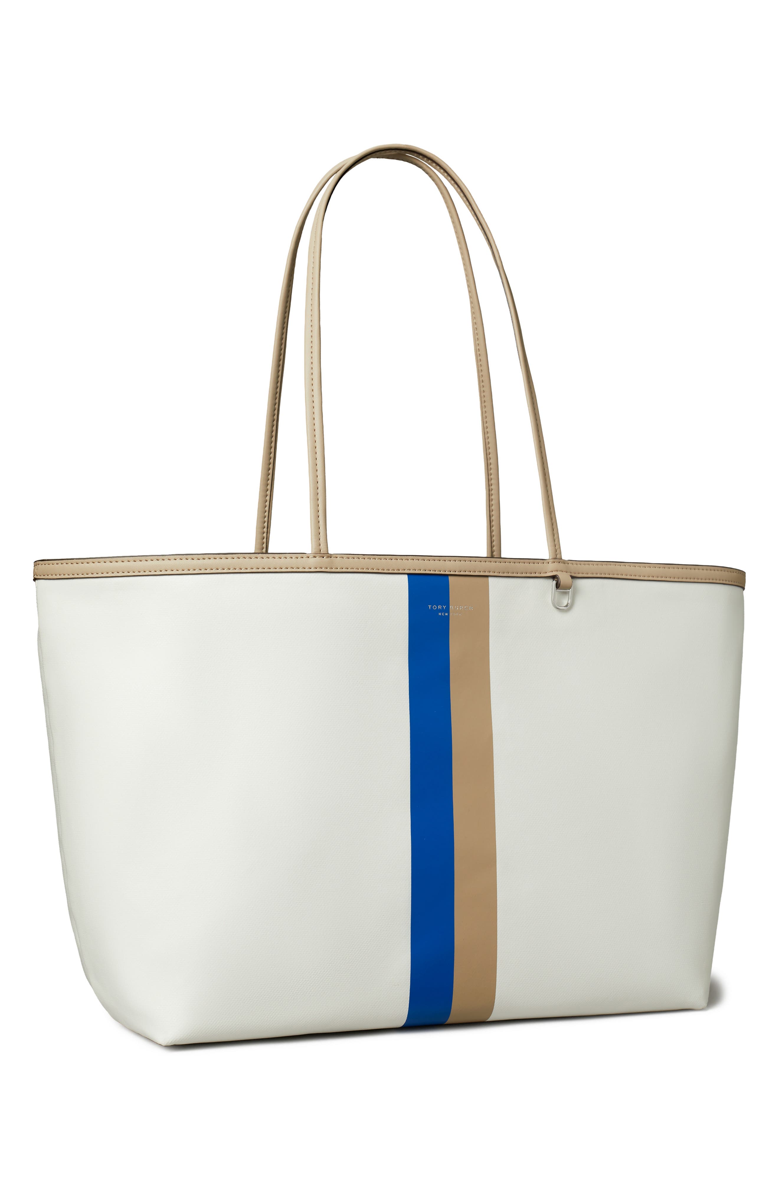 Tory Burch The Racer Tote, Alternate, color, Bianco