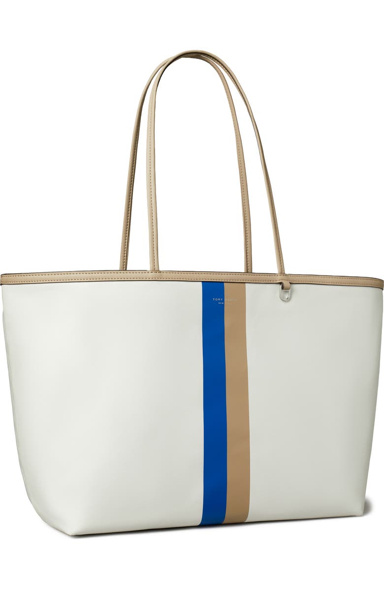 Tory Burch The Racer Tote, Alternate, color, Bianco