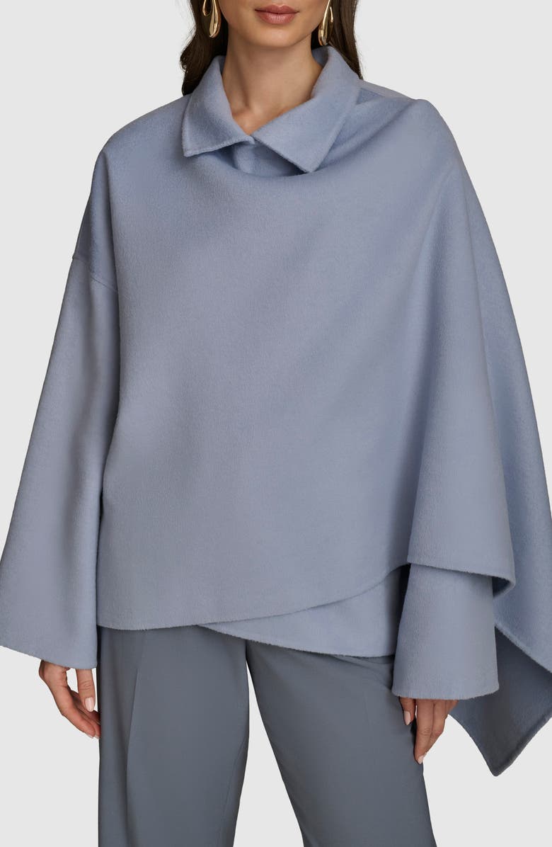 Donna Karan New York Wool Blend Cape Wrap, Main, color, 