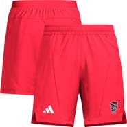adidas Men's adidas Red NC State Wolfpack Program Woven Training Shorts