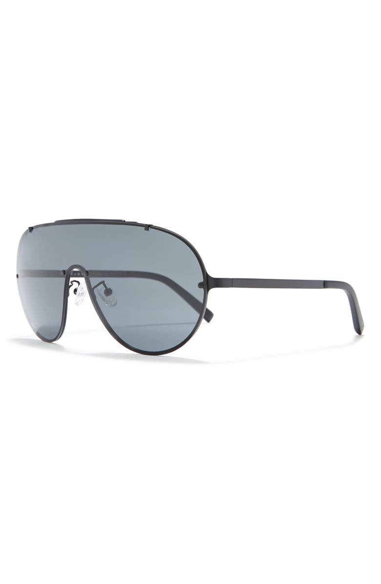 Sean John 138mm Metal Blackmounted Shield Sunglasses, Alternate, color,