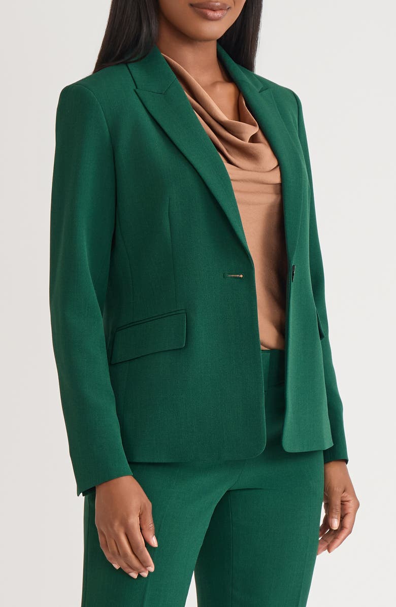 KASPER Peak Lapel Jacket, Alternate, color, Evergreen
