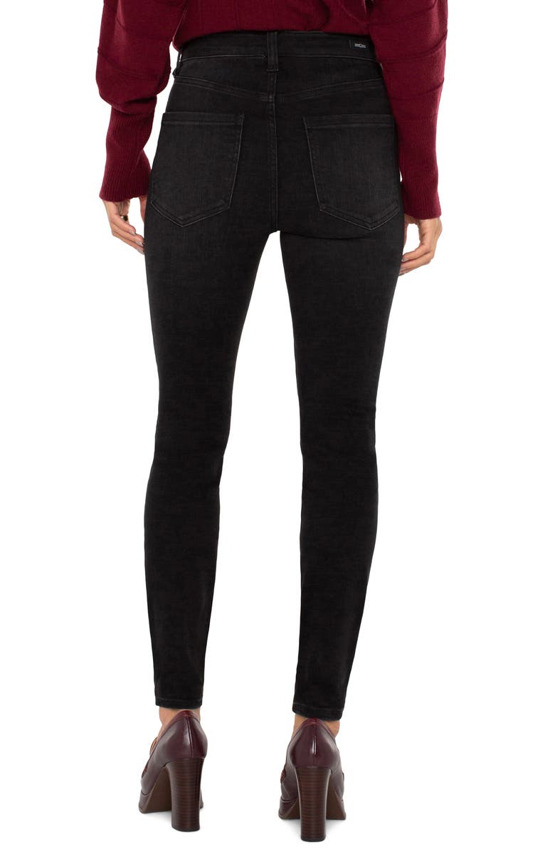 Liverpool Los Angeles Abby Exposed Button High Waist Ankle Skinny Jeans, Alternate, color, 
