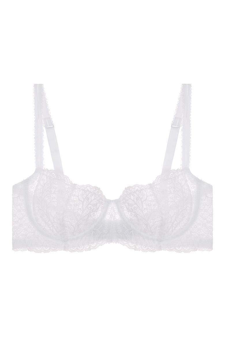 Allegra Underwire Balconette Bra, Alternate, color, BLANC