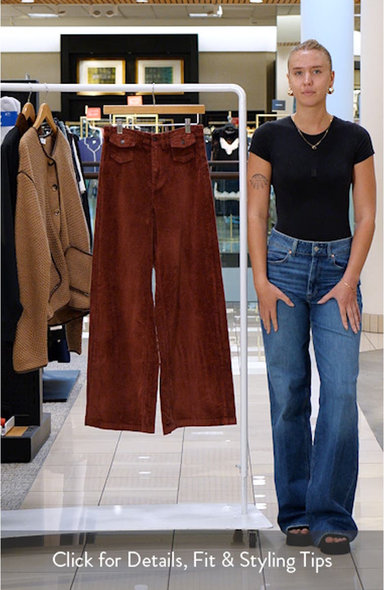 Kellee High Waist Wide Leg Corduroy Palazzo Pants, sales video thumbnail