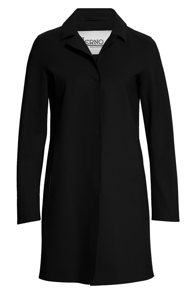 First Act Stretch Jersey Coat, Alternate, color, BLACK