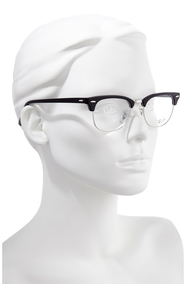 51mm Optical Glasses, Alternate, color, SHINY BLACK