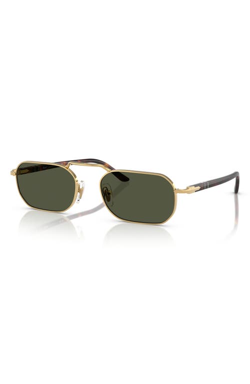 Persol Rectangle-frame Sunglasses In Gold/green
