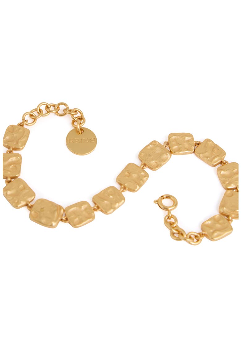 Millie Molten Square Bracelet, Alternate, color, GOLD TONE
