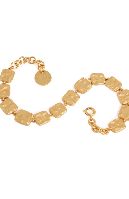 Reiss Millie Molten Square Bracelet In Gold Tone