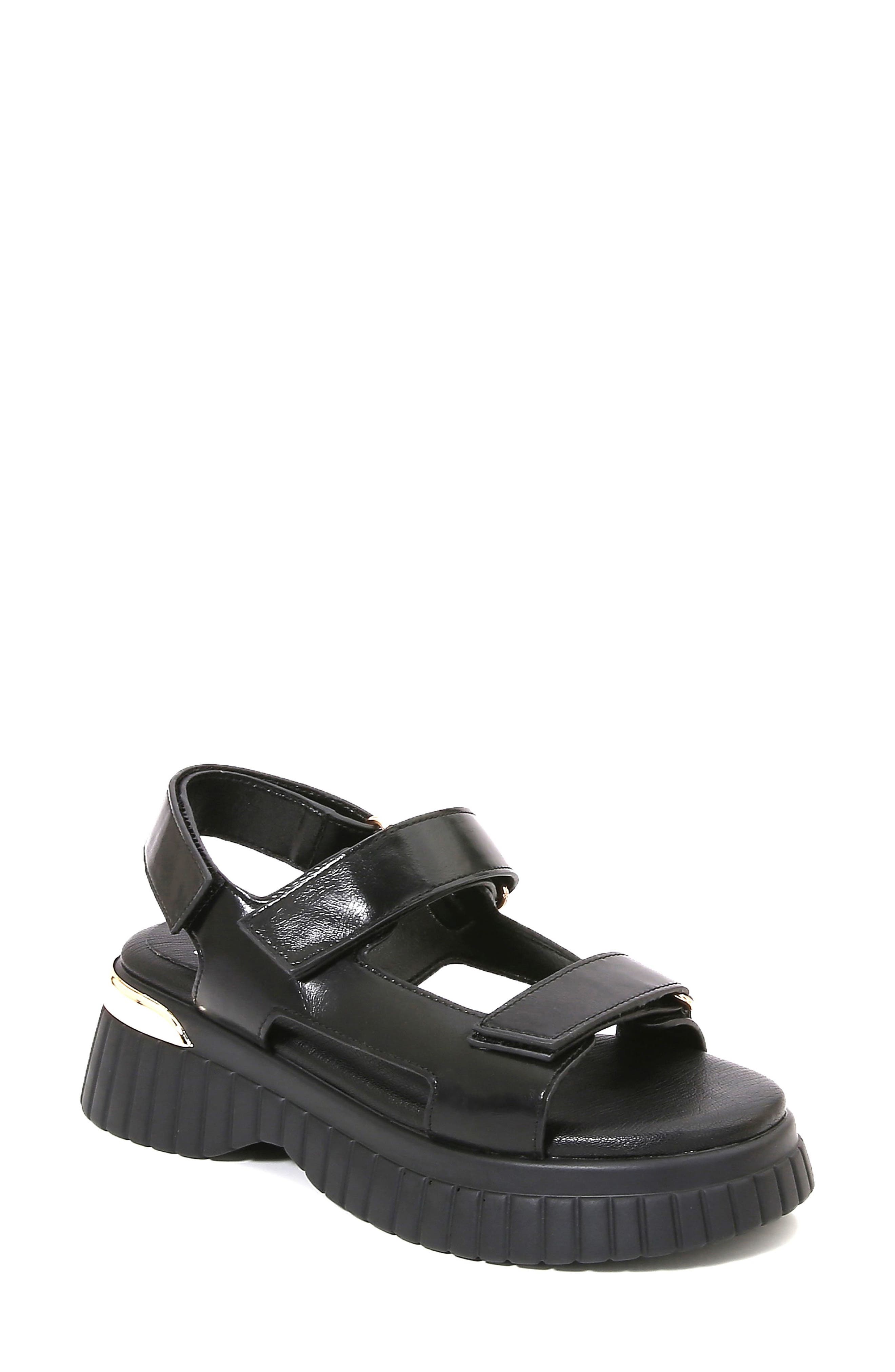 NINETY UNION Bayside Platform Sandal, Main, color, Black