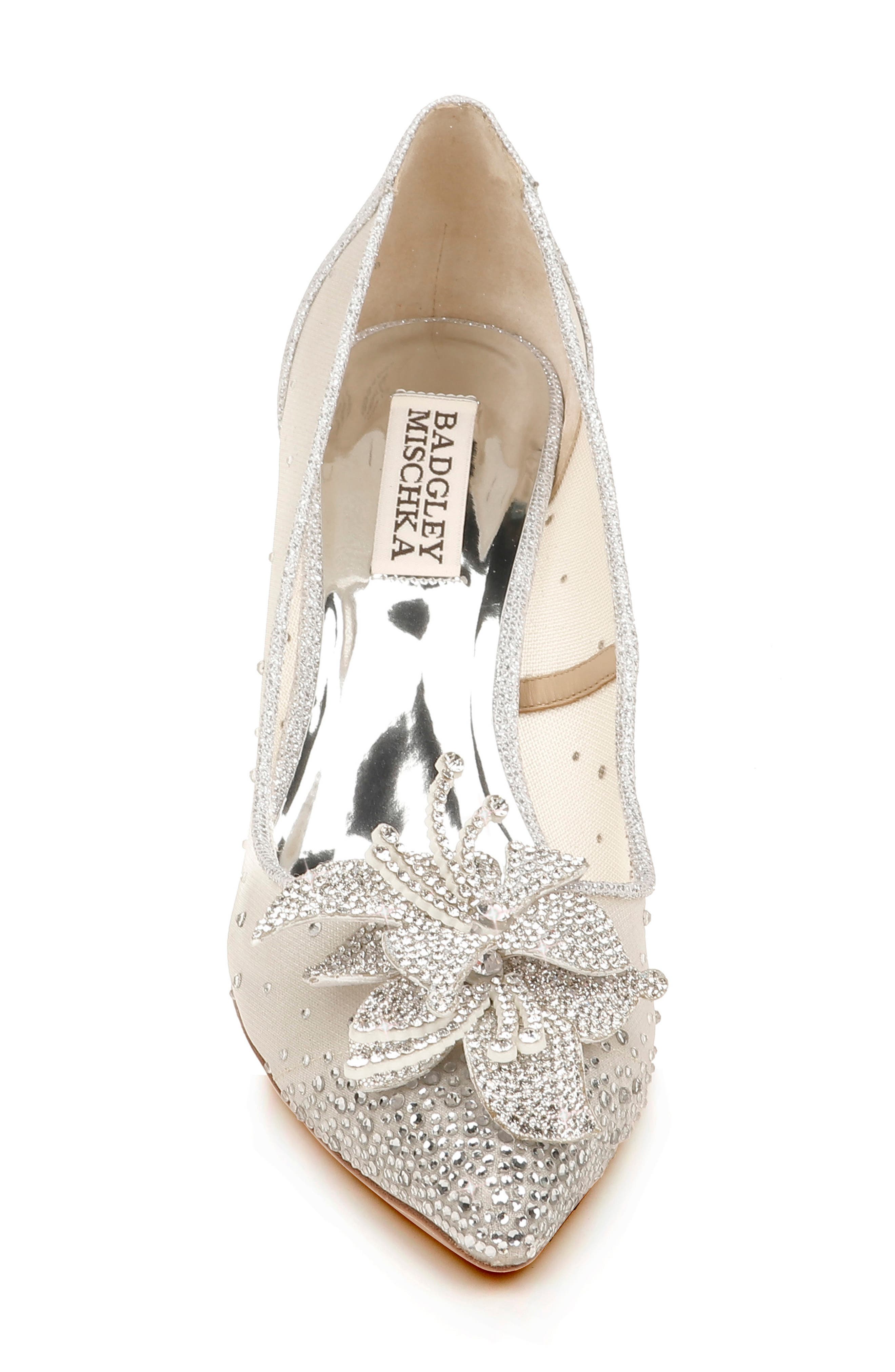 Badgley Mischka Collection Gilda Embellished Pointed Toe Pump, Alternate, color, 