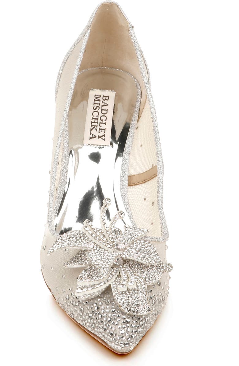 Badgley Mischka Collection Gilda Embellished Pointed Toe Pump, Alternate, color,