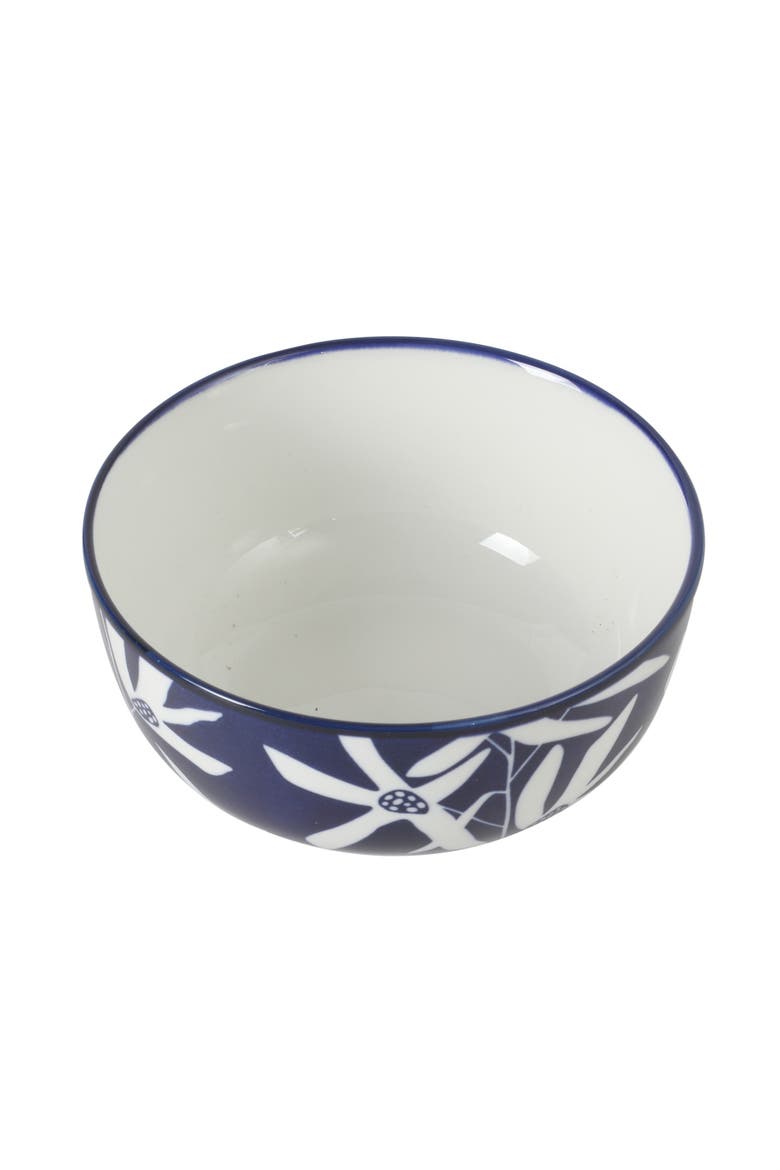 Ivory Estate 4-Piece Reactive Glaze Porcelain Cereal Bowl Set, Alternate, color, Blue/White