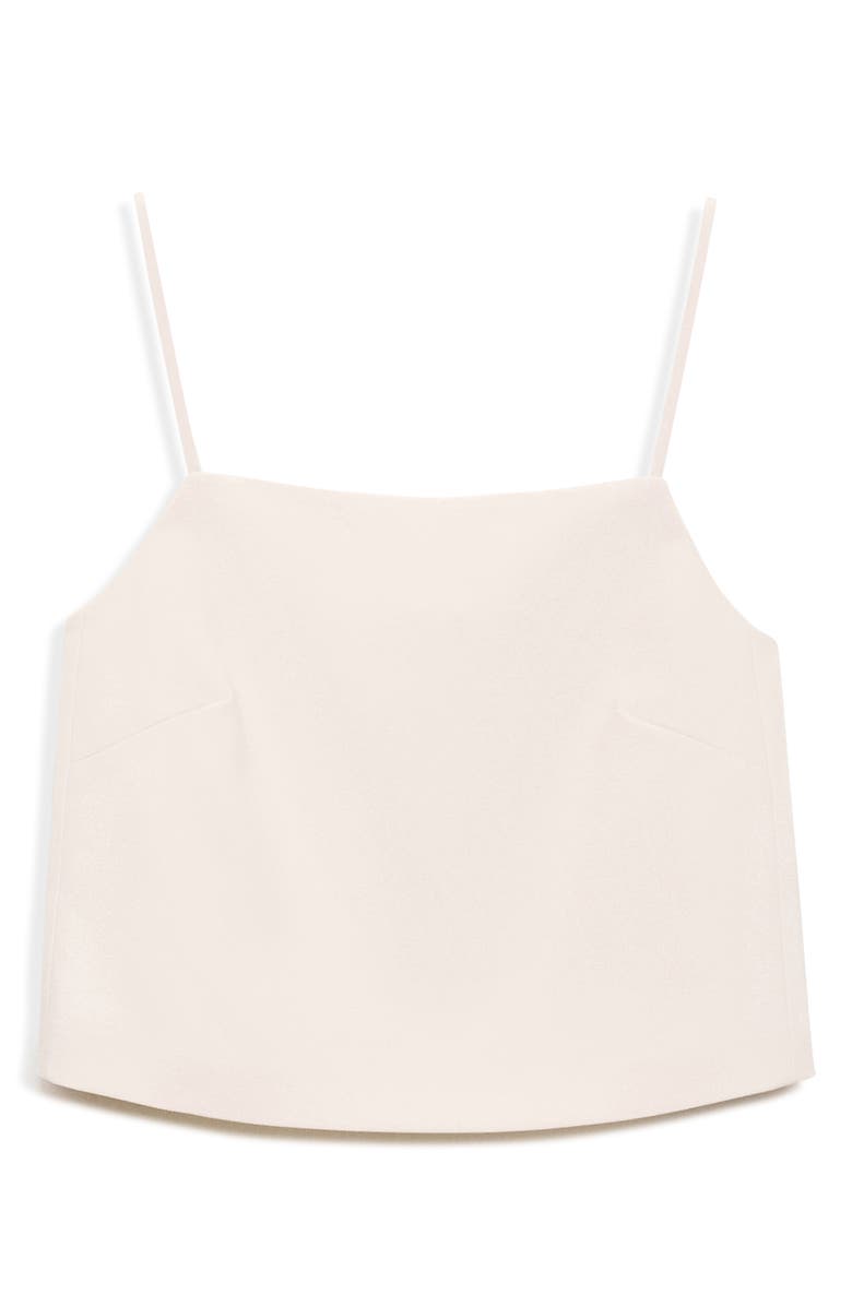 MANGO Button Back Crop Camisole, Alternate, color, Ecru