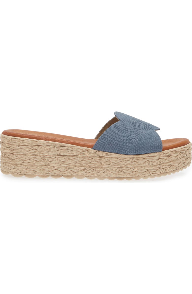 Cordani Britta Espadrille Platform Wedge Slide Sandal, Alternate, color, Jeans Suede