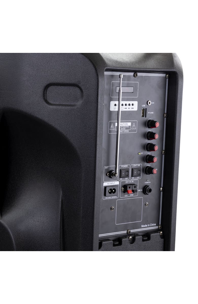 Befree Sound 15in Bluetooth Rechargeable Party Speaker With Illuminating Lights, Alternate, color, Black