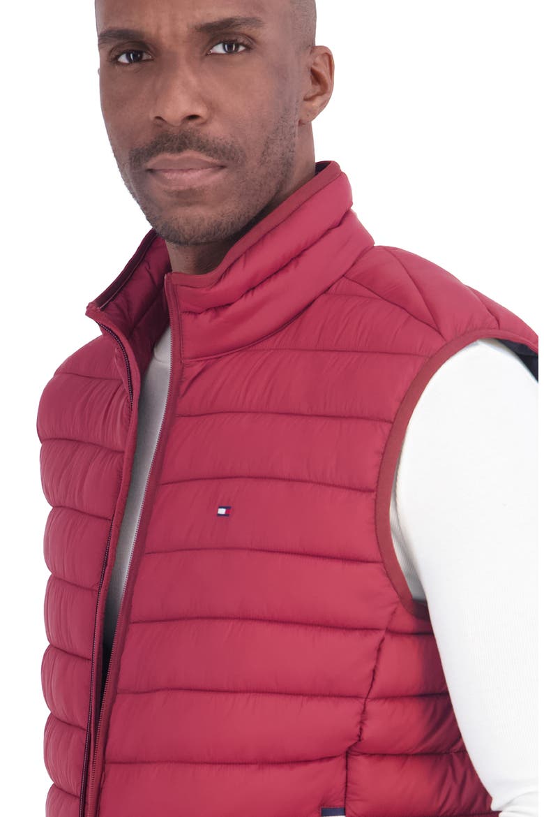 Stretch Packable Puffer Vest, Alternate, color, RED