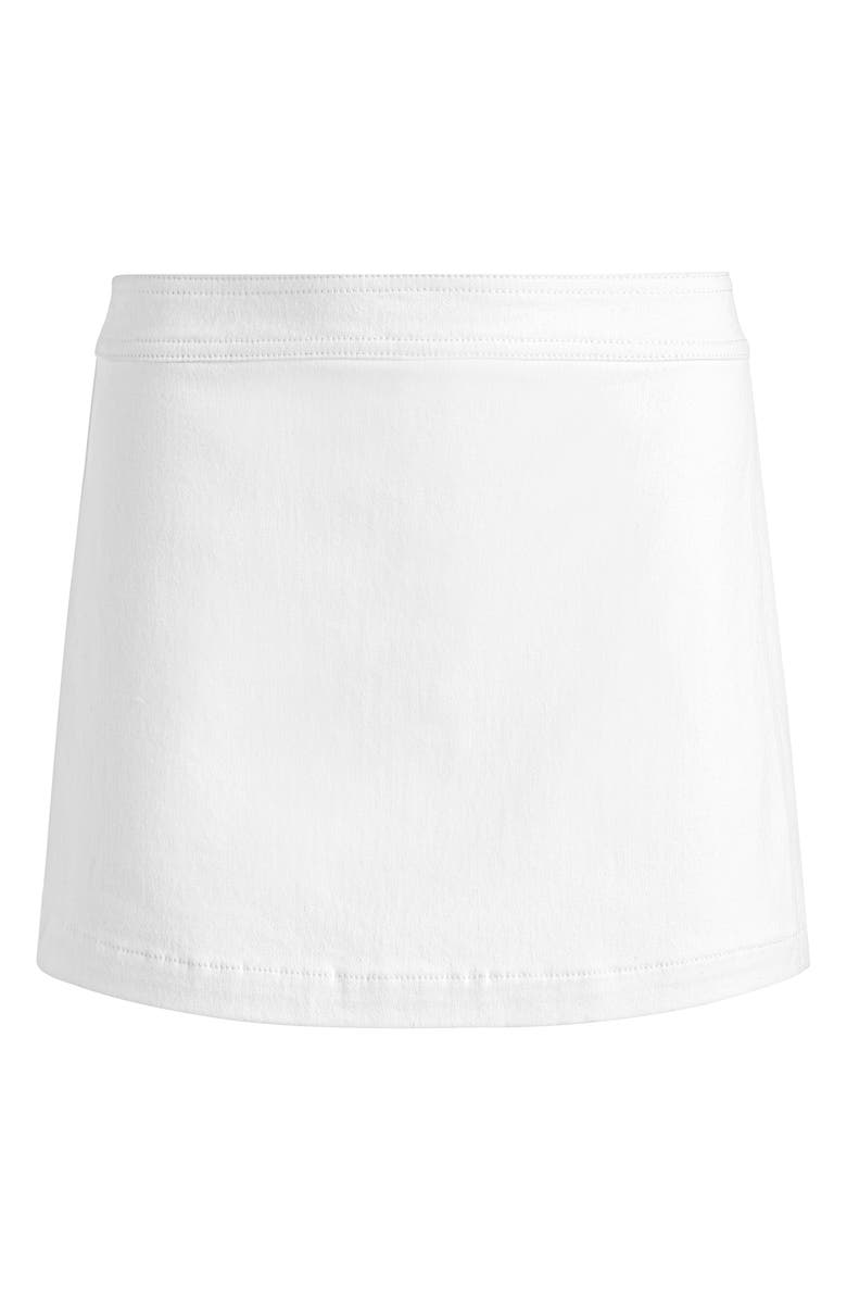 Alice + Olivia Lakelyn Denim Skort, Alternate, color, White