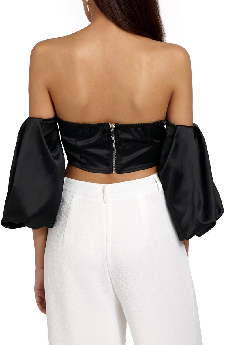 Missguided Off the Shoulder Crop Top, Alternate, color,