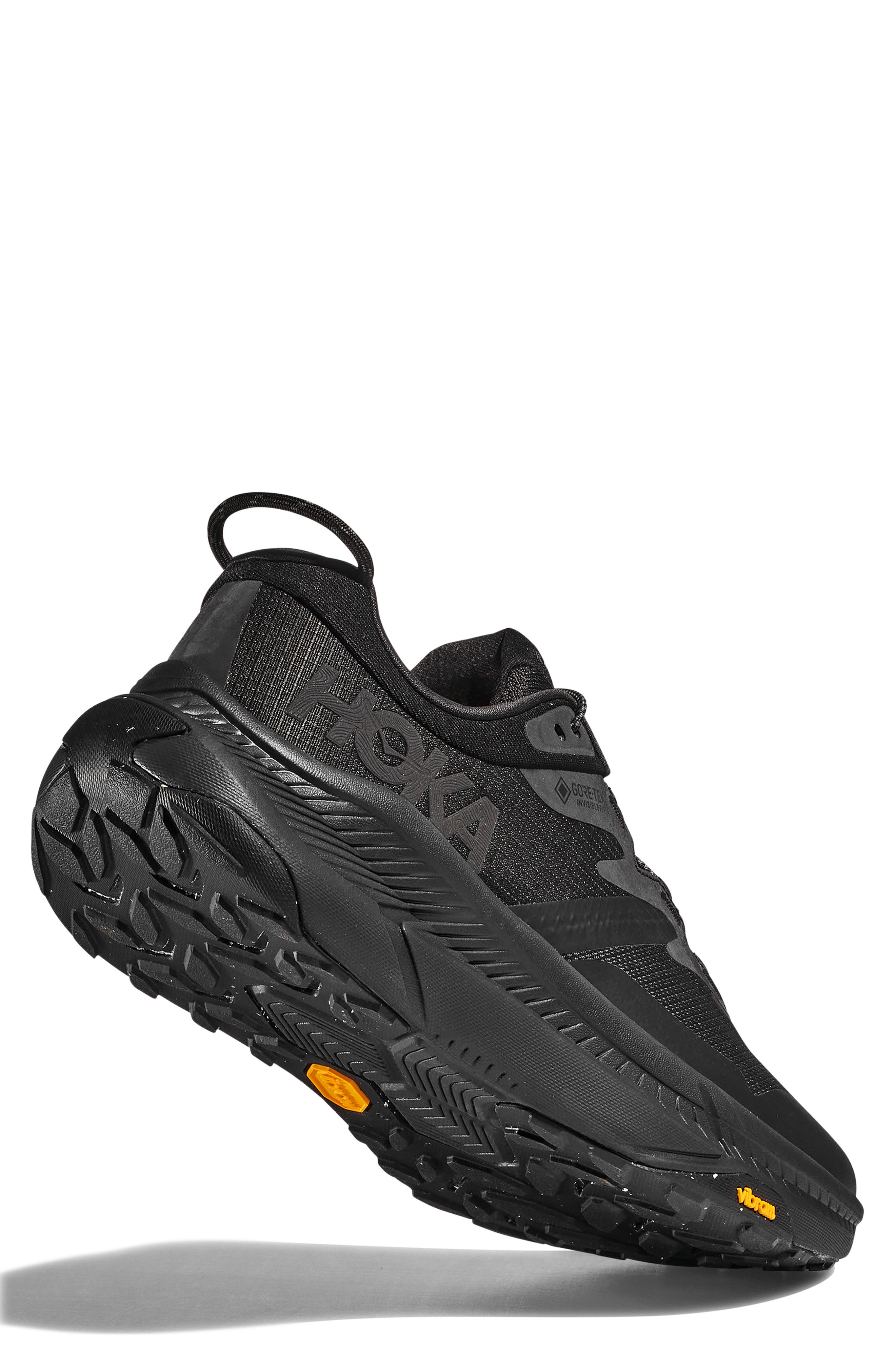 HOKA Transport Gore-Tex<sup>®</sup> Waterproof Shoe - Wide Width Available, Alternate, color, Black / Black