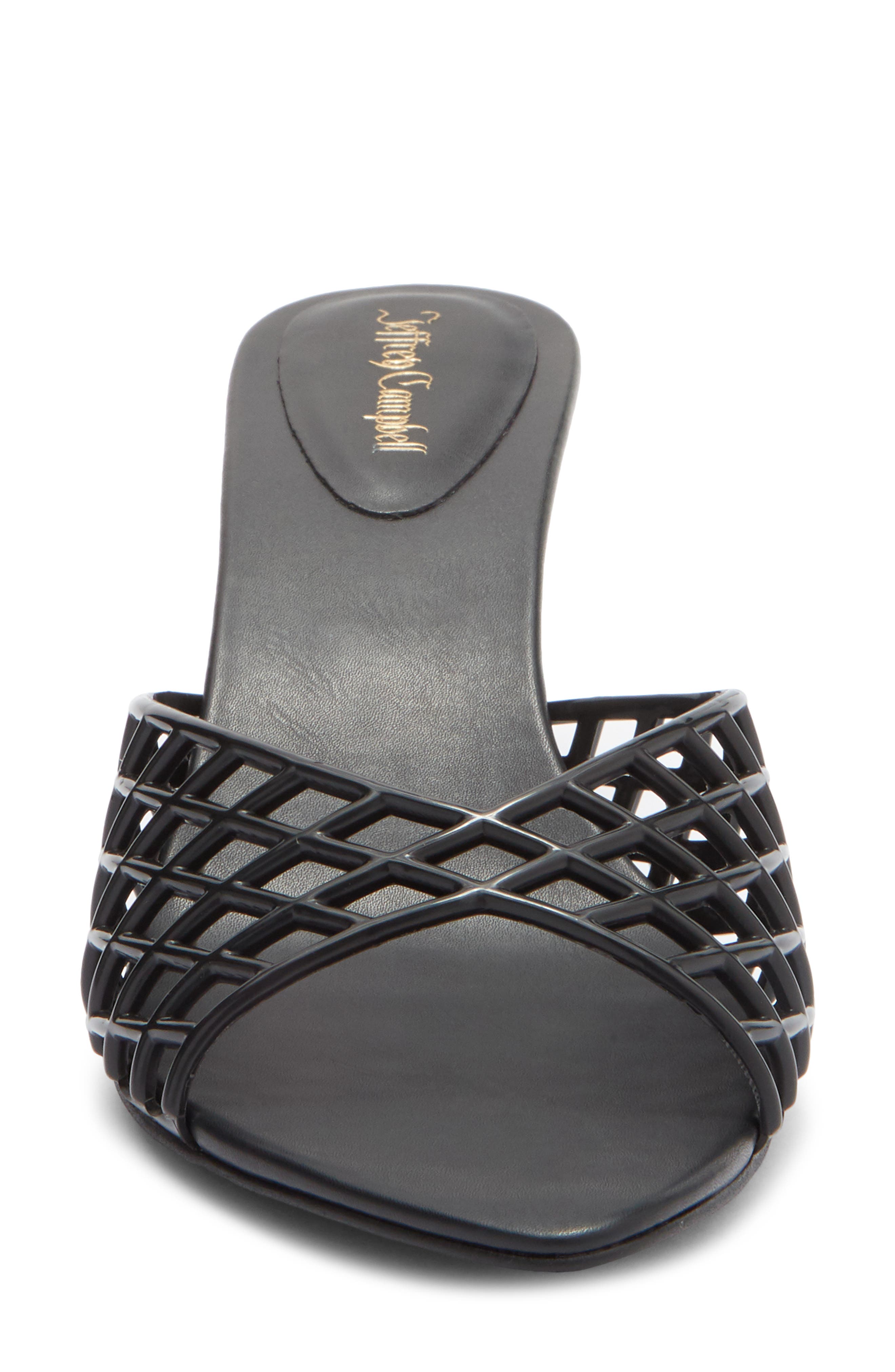 Jeffrey Campbell Seablue Jelly Slide Sandal, Alternate, color, Black