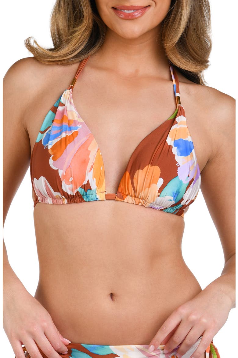 Saharan Sands Halter Bikini Top, Main, color, CINNAMON
