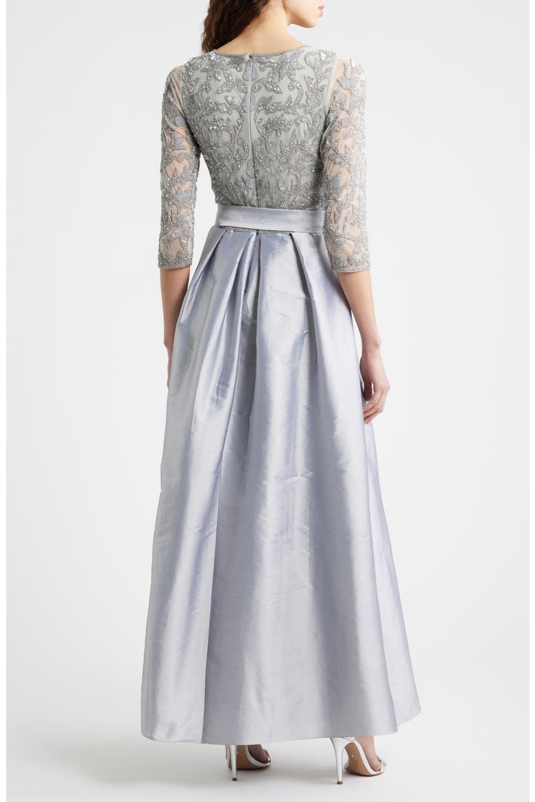 Sequin Bodice Gown, Alternate, color, SILVER