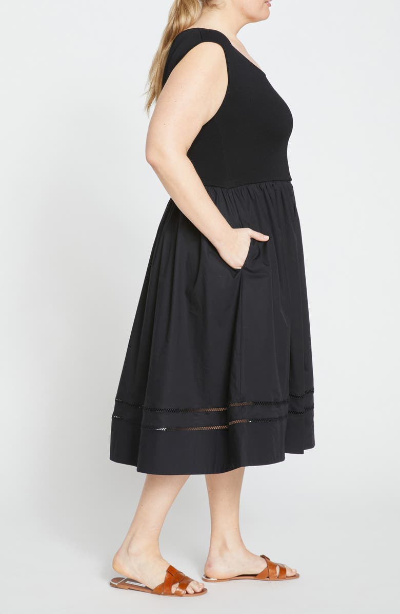 Universal Standard Chloe Mixed Media A-Line Dress, Alternate, color, 