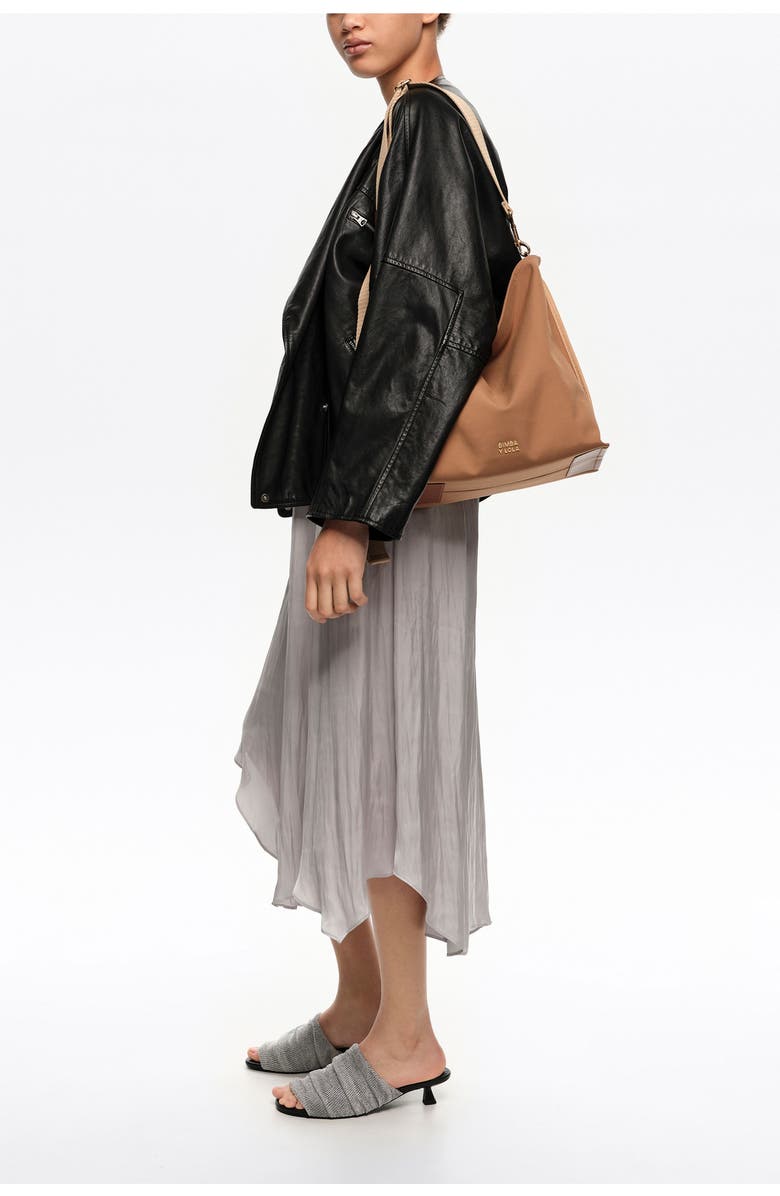 Bimba y Lola Medium Gabardine Carlino bag, Alternate, color, Cinnamon