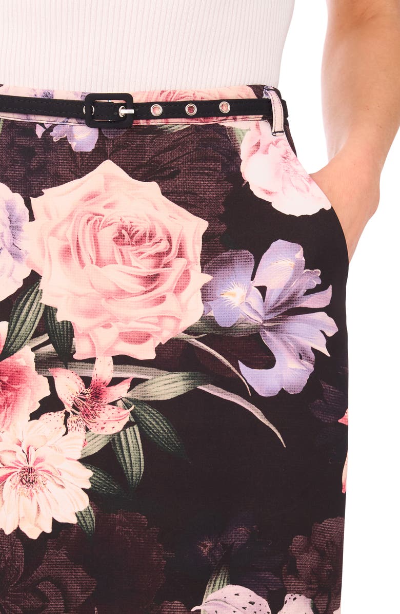 Ted Baker Celia Floral Pencil Skirt, Alternate, color, Coral Pink