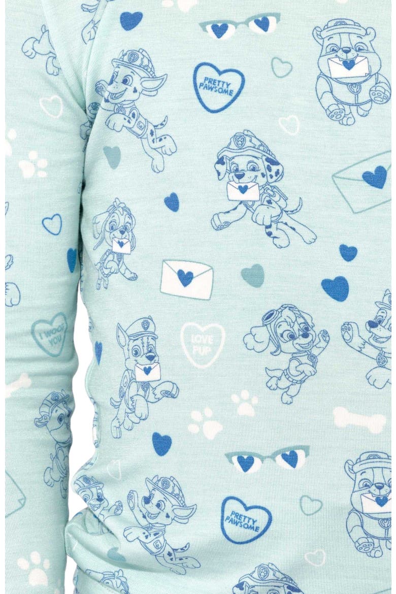 Kids' PAW Valentine Blue Set of 2 Piece Pajamas, Alternate, color, PAW Valentine Blue