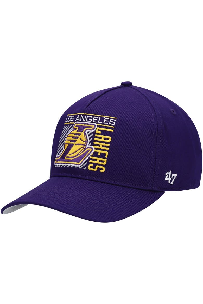 Men's '47 Purple Los Angeles Lakers Reflex Hitch Snapback Hat, Main, color, Purple