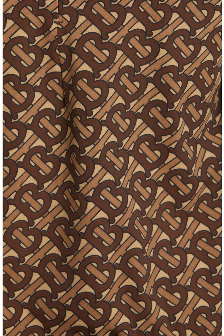 Trancura TB Monogram Print Stretch Jersey Top, Alternate, color, BRIDLE BROWN IP PTTN