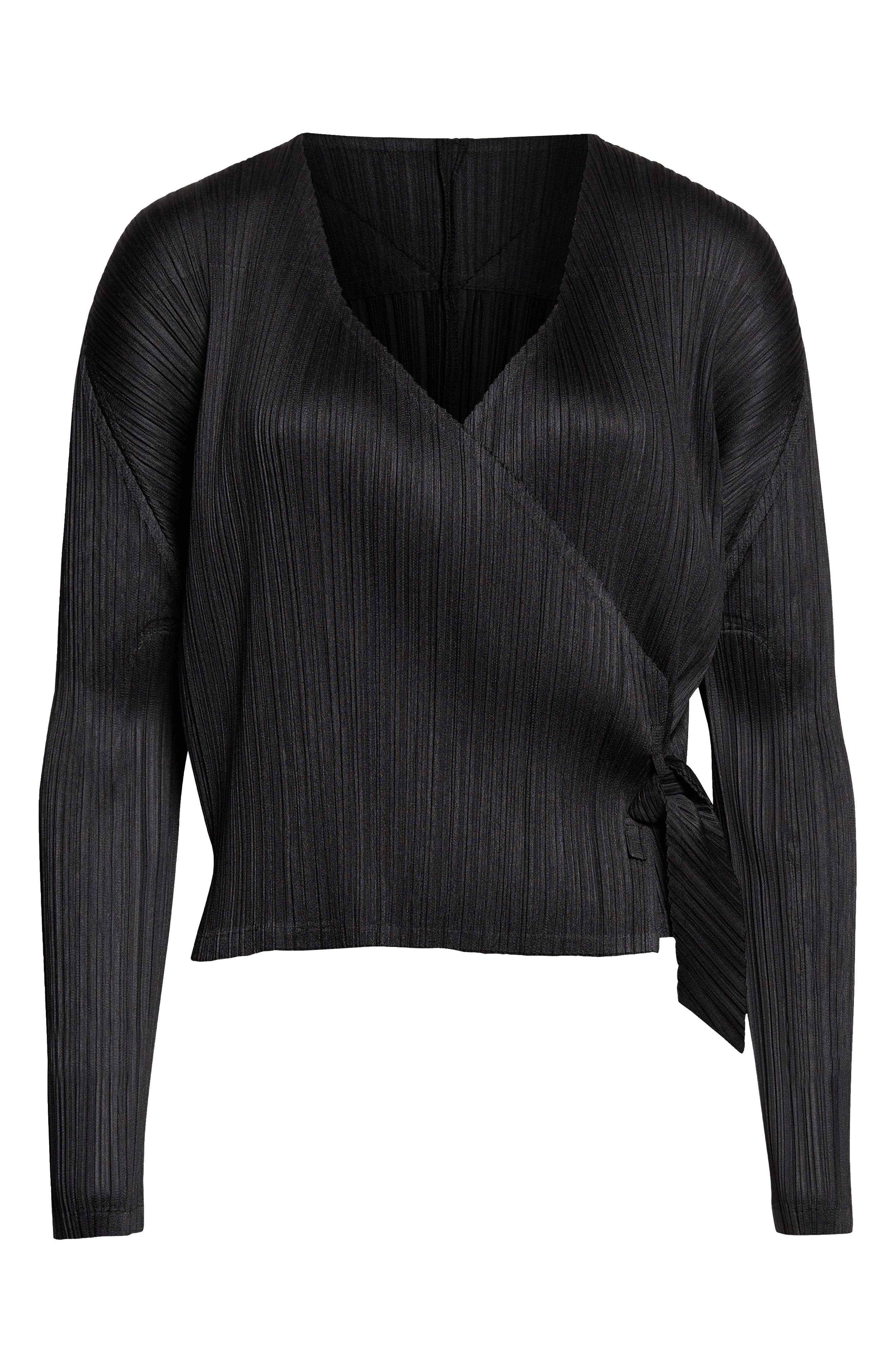 Pleats Please Issey Miyake Facade Pleated Wrap Top (Women) | Nordstrom