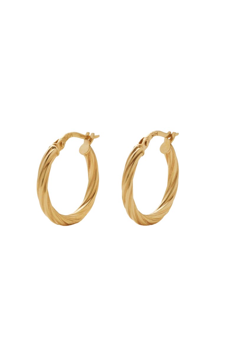 14k Twisted Hoop Earrings, Alternate, color, 14k Solid Gold