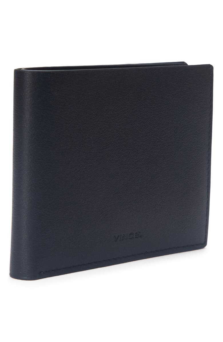 Vince Nappa Leather Bifold Wallet, Alternate, color, Black