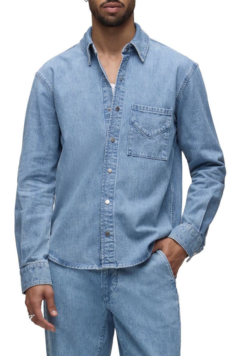 Hudson Jeans Denim Snap-Up Shirt, Main, color, Camden