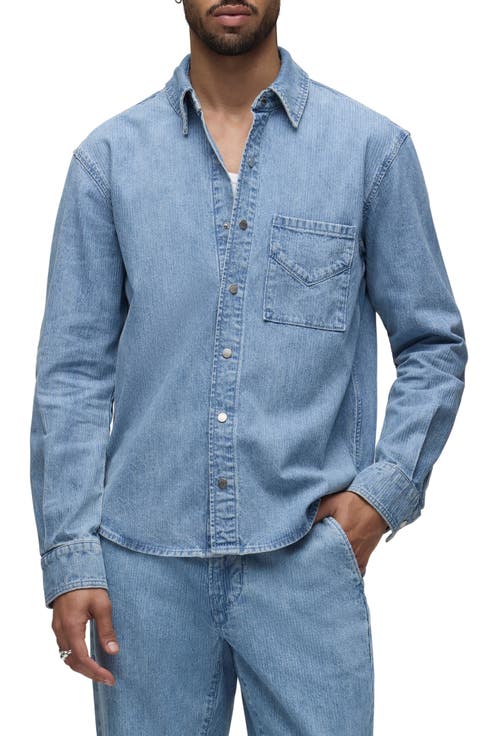Denim Snap-Up Shirt