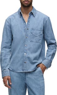 Hudson Jeans Denim Snap-Up Shirt